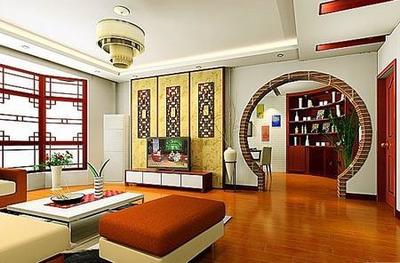 四合院中式風格客廳裝修效果圖_北京東方晨光裝飾公司