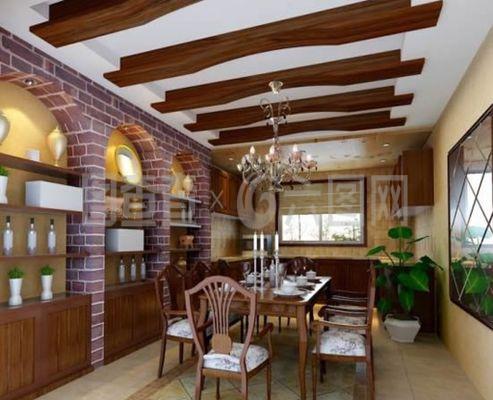 北京美式鄉村雙層別墅室內裝修圖