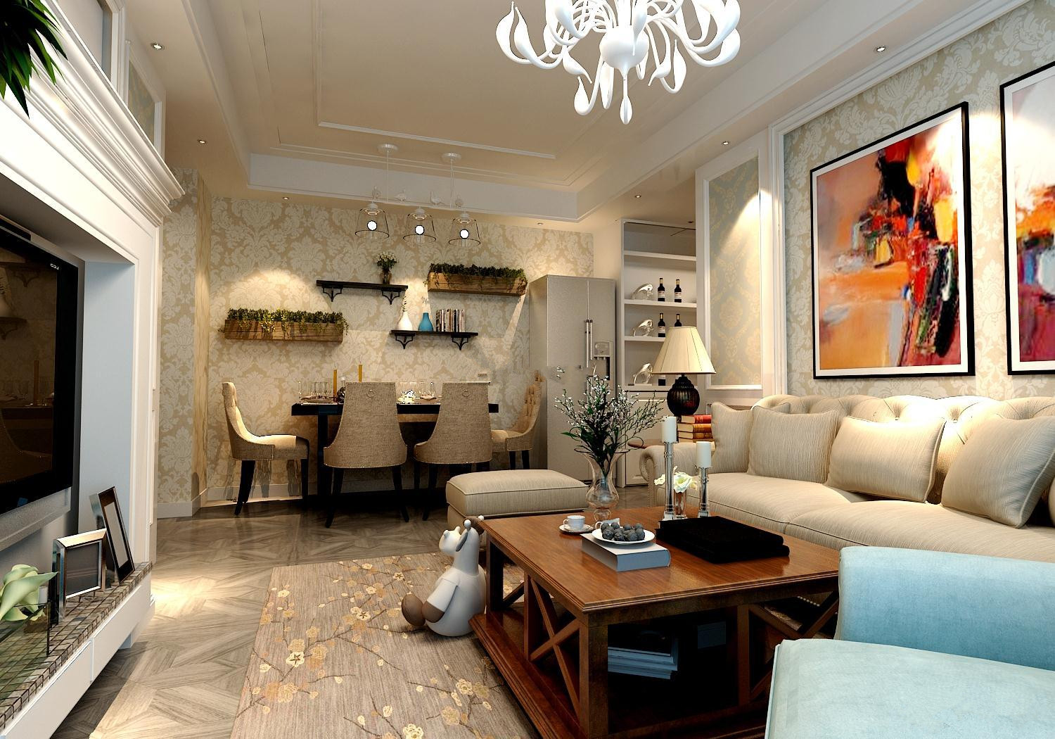 現代簡約三居室89平米13萬——新城金鑲玉裝修案例